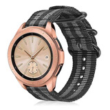 Strap-it Bracelet nylon boucle Samsung Galaxy Watch 42mm (noir/gris)