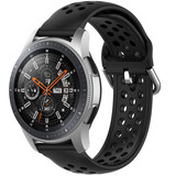 Strap-it Bracelet silicone avec trous Samsung Galaxy Watch 46mm (noir) 
