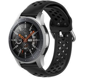 Strap-it Bracelet silicone avec trous Samsung Galaxy Watch 46mm (noir) 