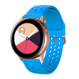 Strap-it Bracelet silicone avec trous Samsung Galaxy Watch Active (bleu clair)