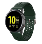 Strap-it Strap-it Bracelet silicone avec trous Samsung Galaxy Watch Active (vert armée)