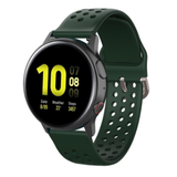 Strap-it Bracelet silicone avec trous Samsung Galaxy Watch 42mm (vert armée)