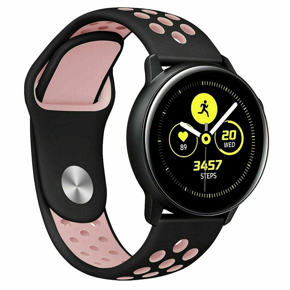Strap-it Strap-it Bracelet sport Samsung Galaxy Watch Active (noir/rose)