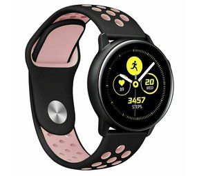 Strap-it Bracelet sport Samsung Galaxy Watch Active (noir/rose)