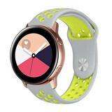 Strap-it Bracelet sport Samsung Galaxy Watch Active (gris/jaune)