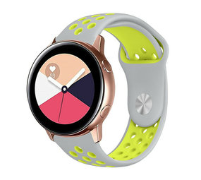 Strap-it Bracelet sport Samsung Galaxy Watch Active (gris/jaune)