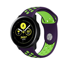 Strap-it Bracelet sport Samsung Galaxy Watch Active (violet/vert)