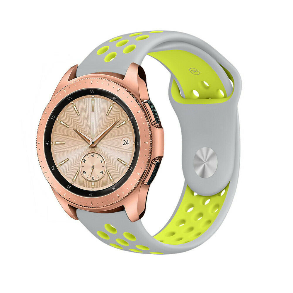 Strap-it Strap-it Bracelet sport Samsung Galaxy Watch 42mm (gris/jaune)