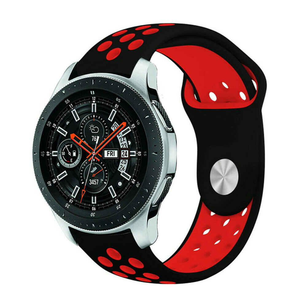 Strap-it Strap-it Bracelet sport Samsung Galaxy Watch 46mm (noir/rouge)