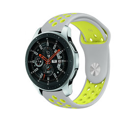 Strap-it Bracelet sport Samsung Galaxy Watch 46mm (gris/jaune)