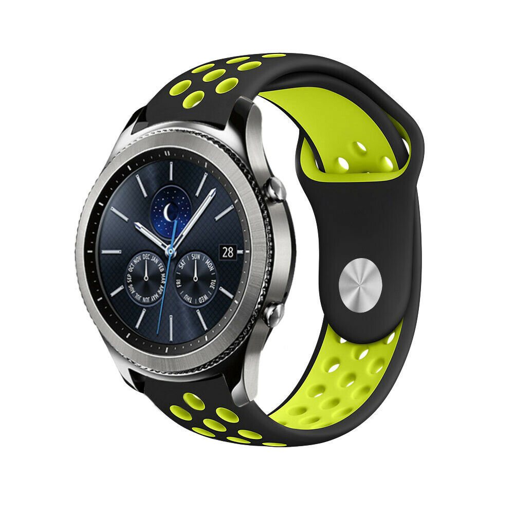 Strap-it Strap-it Bracelet sport Samsung Gear S3 (noir/jaune)