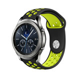Strap-it Bracelet sport Samsung Gear S3 (noir/jaune)