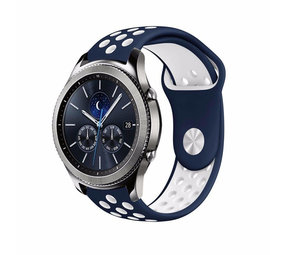 Strap-it Bracelet sport Samsung Gear S3 (bleu/blanc)