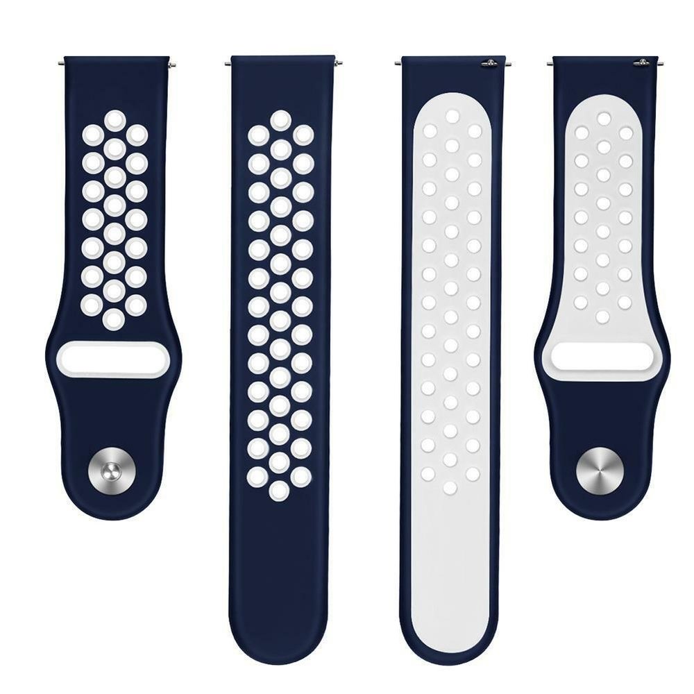 Strap-it Strap-it Bracelet sport Samsung Gear S3 (bleu/blanc) Strap-it Strap-it Bracelet sport Samsung Gear S3 (bleu/blanc)