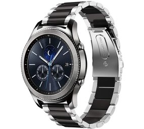 Strap-it Bracelet acier Samsung Gear S3 (argent/noir)