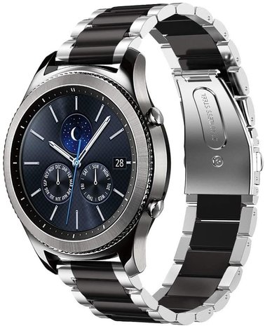 Strap-it Strap-it Bracelet acier Samsung Gear S3 (argent/noir)