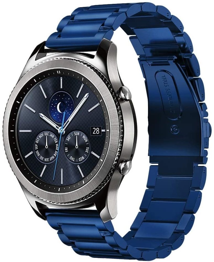 Strap-it Strap-it Bracelet acier Samsung Gear S3 (bleu)