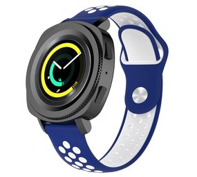 Strap-it Bracelet sport Samsung Gear Sport (bleu/blanc)