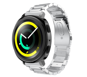 Strap-it Bracelet acier Samsung Gear Sport (argent)