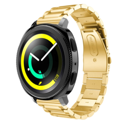 Strap-it Bracelet acier Samsung Gear Sport (or)