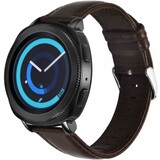 Strap-it Bracelet cuir Samsung Gear Sport (marron foncé)