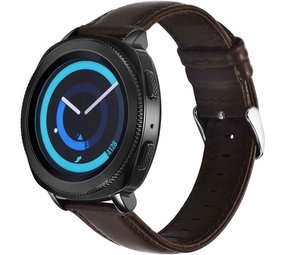 Strap-it Bracelet cuir Samsung Gear Sport (marron foncé)