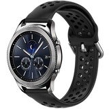 Strap-it Bracelet silicone avec trous Samsung Gear S3 (noir)