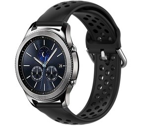 Strap-it Bracelet silicone avec trous Samsung Gear S3 (noir)