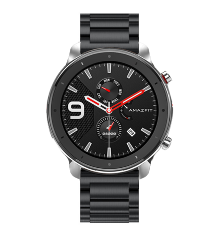 Strap-it Strap-it Bracelet acier Xiaomi Amazfit GTR (noir) Strap-it Strap-it Bracelet acier Xiaomi Amazfit GTR (noir)