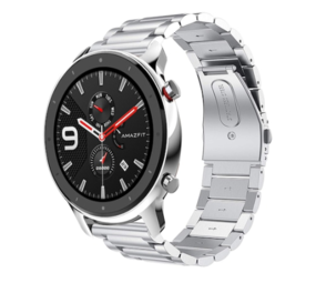 Strap-it Bracelet acier Xiaomi Amazfit GTR (argent)