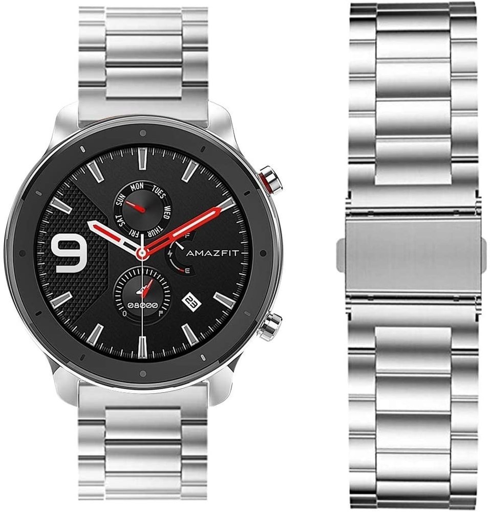 Strap-it Strap-it Bracelet acier Xiaomi Amazfit GTR (argent)