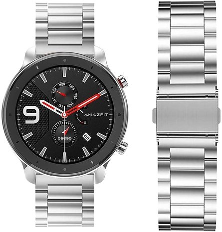 Strap-it Strap-it Bracelet acier Xiaomi Amazfit GTR (argent)