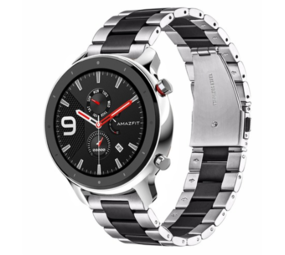 Strap-it Bracelet acier Xiaomi Amazfit GTR (argent/noir)
