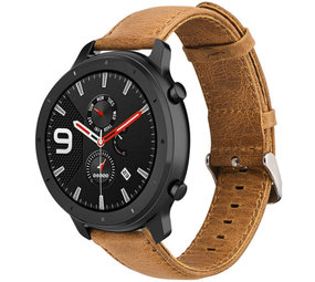Strap-it Bracelet cuir Xiaomi Amazfit GTR (marron)