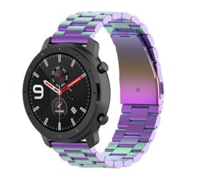 Strap-it Bracelet acier Xiaomi Amazfit GTR (arc-en-ciel)