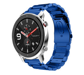 Strap-it Bracelet acier Xiaomi Amazfit GTR (bleu)