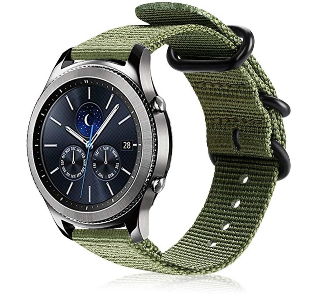 Strap-it Strap-it Bracelet nylon boucle Samsung Gear S3 (vert)