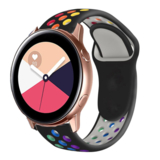 Strap-it Bracelet Sport Samsung Galaxy Watch Active (noir et multicolore)