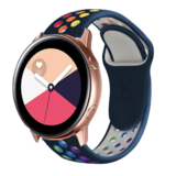 Strap-it Bracelet sport Samsung Galaxy Watch Active (bleu foncé et multicolore)