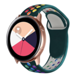 Strap-it Bracelet Sport Samsung Galaxy Watch Active (Vert Pin et multicolore)