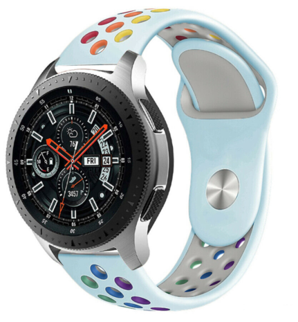 Strap-it Strap-it Bracelet sport Samsung Galaxy Watch 46mm (bleu clair et multicolore)