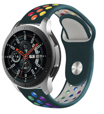 Strap-it Strap-it Bracelet sport Samsung Galaxy Watch 46mm (vert pin et multicolore) Strap-it Strap-it Bracelet sport Samsung Galaxy Watch 46mm (vert pin et multicolore)