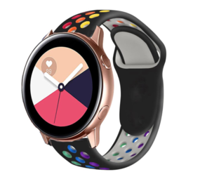 Strap-it Bracelet sport Samsung Galaxy Watch 42mm (noir et mutlicolore)
