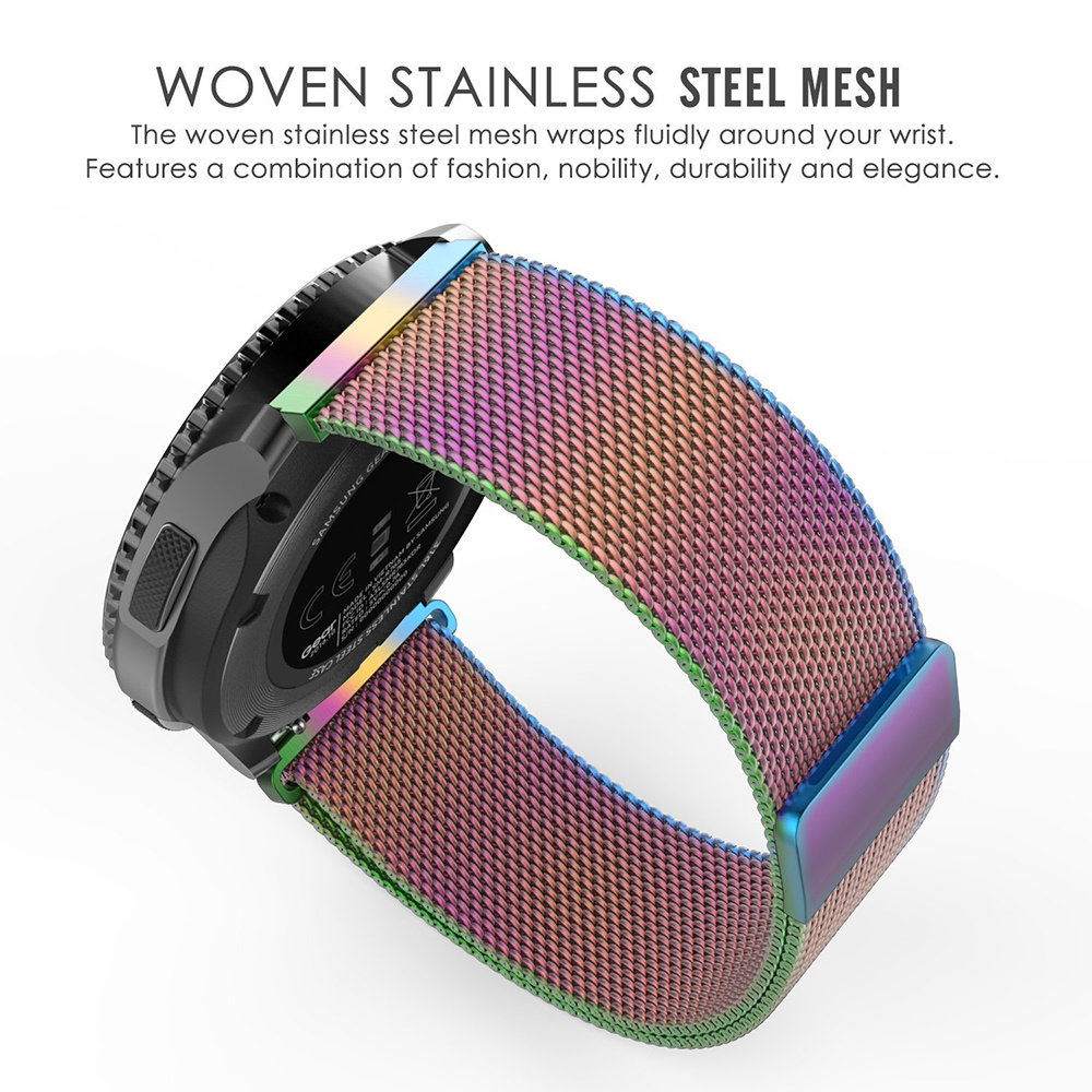 Strap-it Strap-it Bracelet Milanais Samsung Gear Sport (arc-en-ciel) Strap-it Strap-it Bracelet Milanais Samsung Gear Sport (arc-en-ciel)