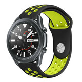 Strap-it Bracelet sport Samsung Galaxy Watch 3 45mm (noir/jaune)