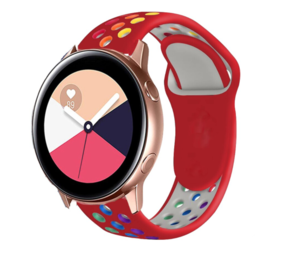 Strap-it Bracelet sport Samsung Galaxy Watch 42mm (rouge et multicolore)