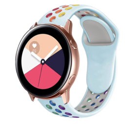 Strap-it Bracelet sport Samsung Galaxy Watch 42mm (bleu clair et multicolore)