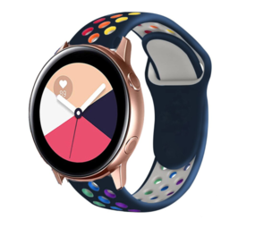 Strap-it Bracelet sport Samsung Galaxy Watch 42mm (bleu foncé et multicolore)