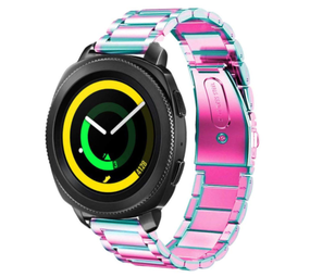 Strap-it Bracelet acier Samsung Gear Sport (arc-en-ciel)