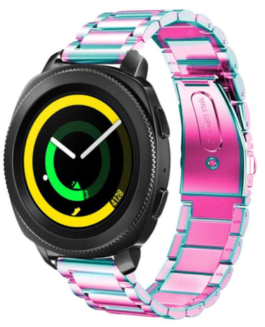 Strap-it Strap-it Bracelet acier Samsung Gear Sport (arc-en-ciel)